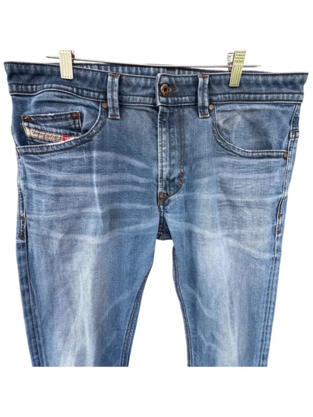Diesel Thavar 0849Z Slim Skinny Stretch Jeans Mens Size 32x32 Blue Denim